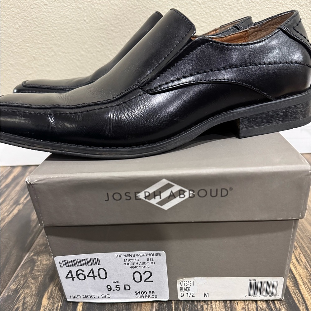 Joseph Abboud Black Leather Loafers